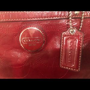Coach patent red bag satchel purse